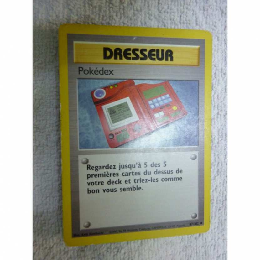 Carte pokémon dresseur pokédex 87/102 peu commune set de base wizards