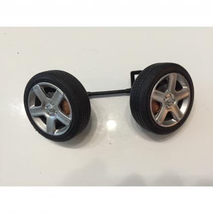 lot jante roue pneu avant Peugeot 307 CC solido miniature 1/18 1/18e 1/18eme
