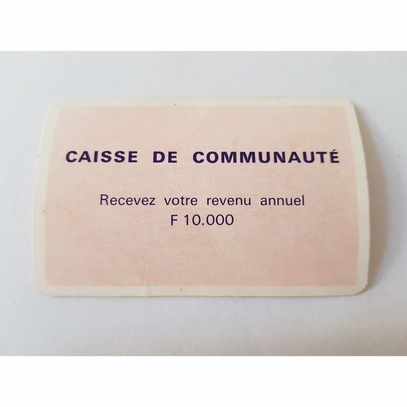 CARTE CAISSE DE COMMUNAUTE MONOPOLY MIRO COMPANY RECEVEZ REVENU ANNUEL