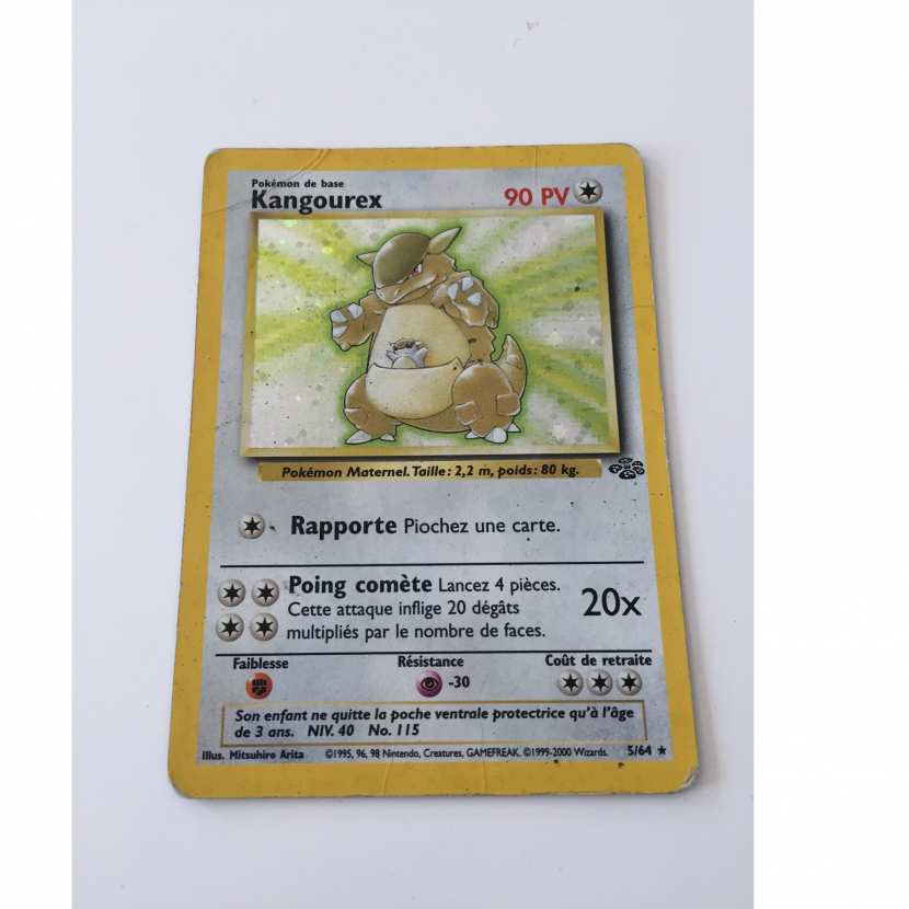 Carte Pok Mon Kangourex Holographique Rare Jungle Wizards Abim