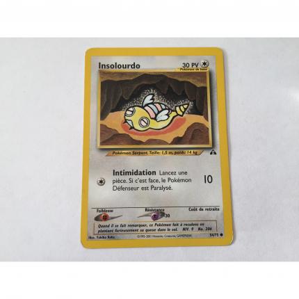 54/75 - Carte Pokemon insolourdo 54/75 Commune Néo Discovery Wizard Française