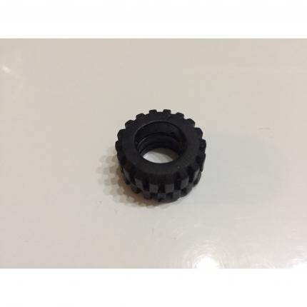 Pneu 21 mm x 12 mm noir Bande de roulement décalée 6015 pièce détachée Lego