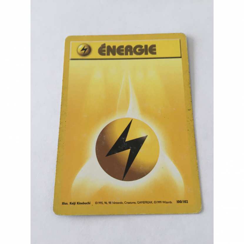 Carte pokémon énergie électrique 100 102 set de base wizards 1995