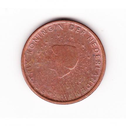 Pièce de monnaie 2 cent centimes euro Pays-Bas 2001