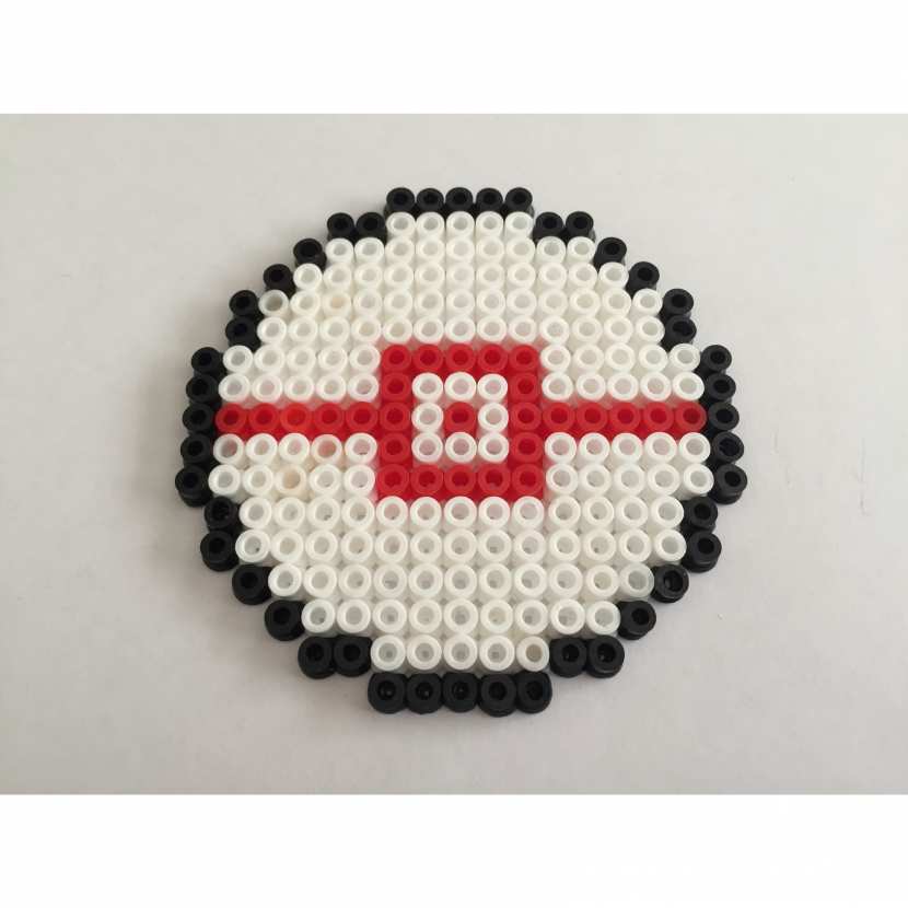 POKEBALL HONOR BALL POKEMON PERLE HAMA DESSOUS DE VERRE DECORATION