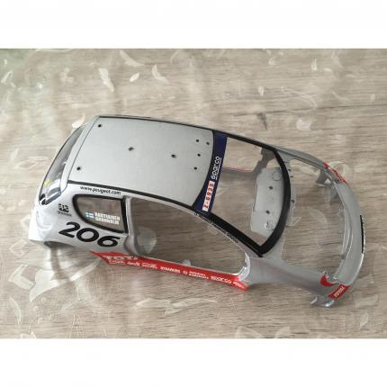 carcasse coque pièce détachée miniature Peugeot 206 wrc solido 1/18 1/18e 1/18eme