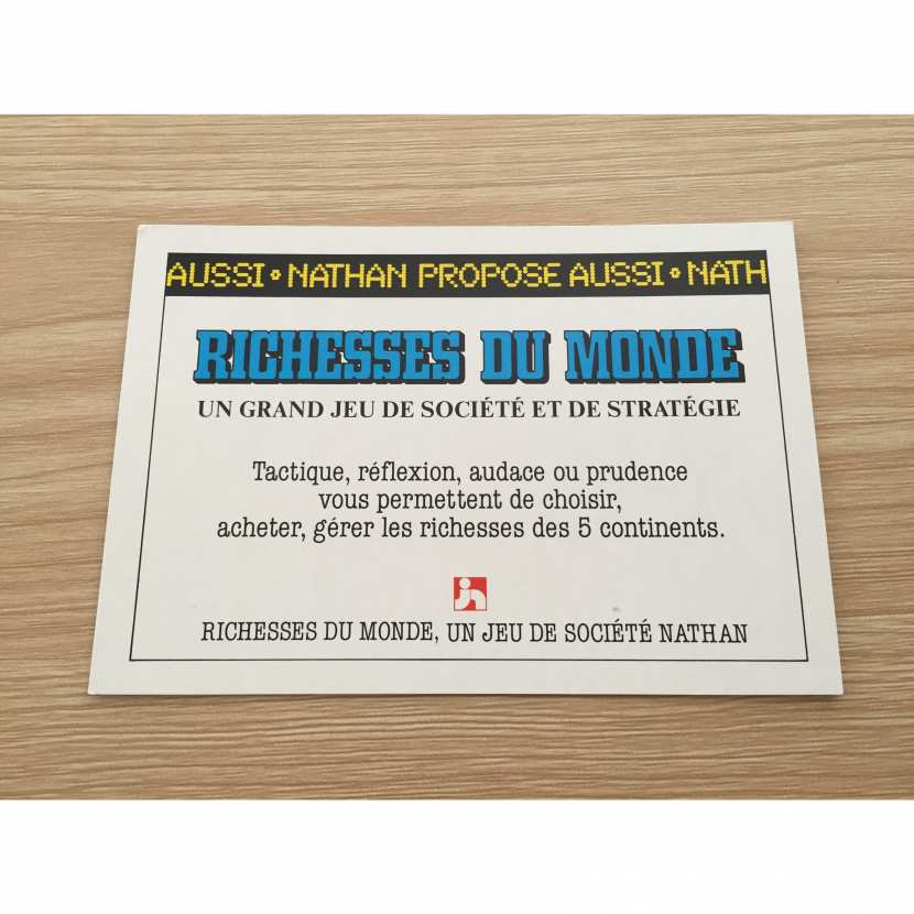 Publicité pièce détachée jeu Richesses de France édition Nathan A42