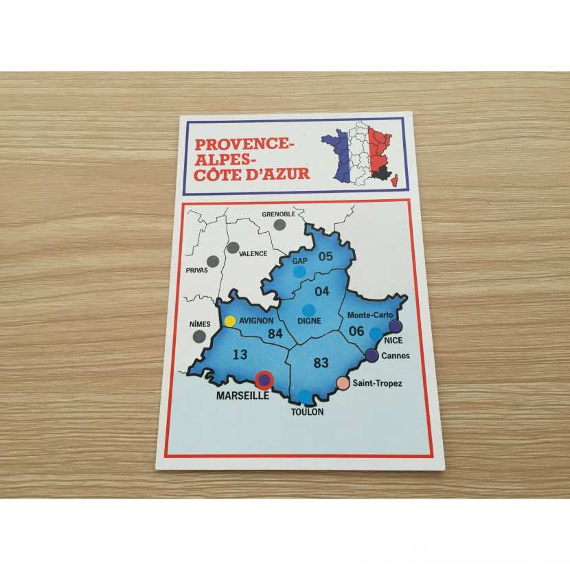 Carte région ProvenceAlpesCôte d