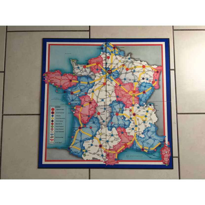 Plateau du jeu pièce jeu Richesses de France édition Nathan A42